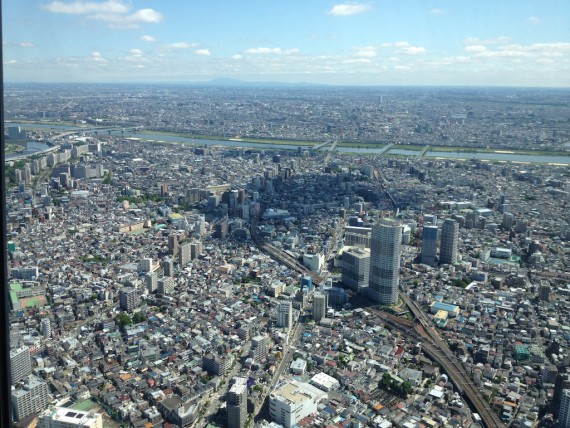 東京スカイツリーの展望台から見る景色