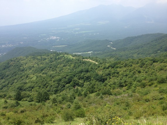 飯盛山の頂上から見下ろした風景