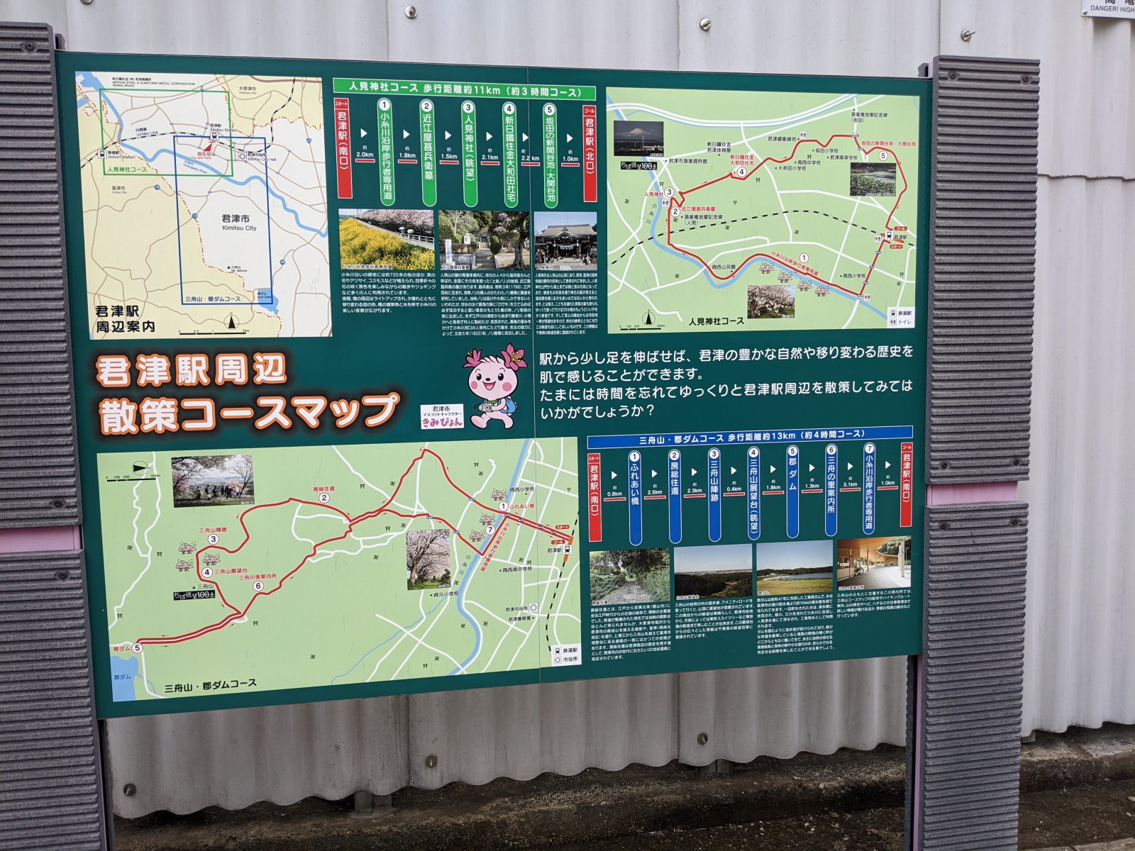 君津駅周辺 散策コースマップ