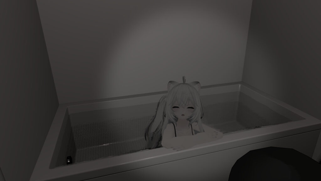 お風呂に浸かる女の子