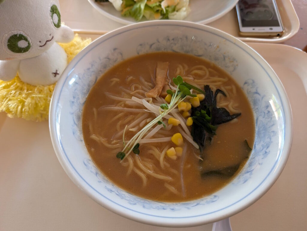 レストラン花みどりでのみそラーメン