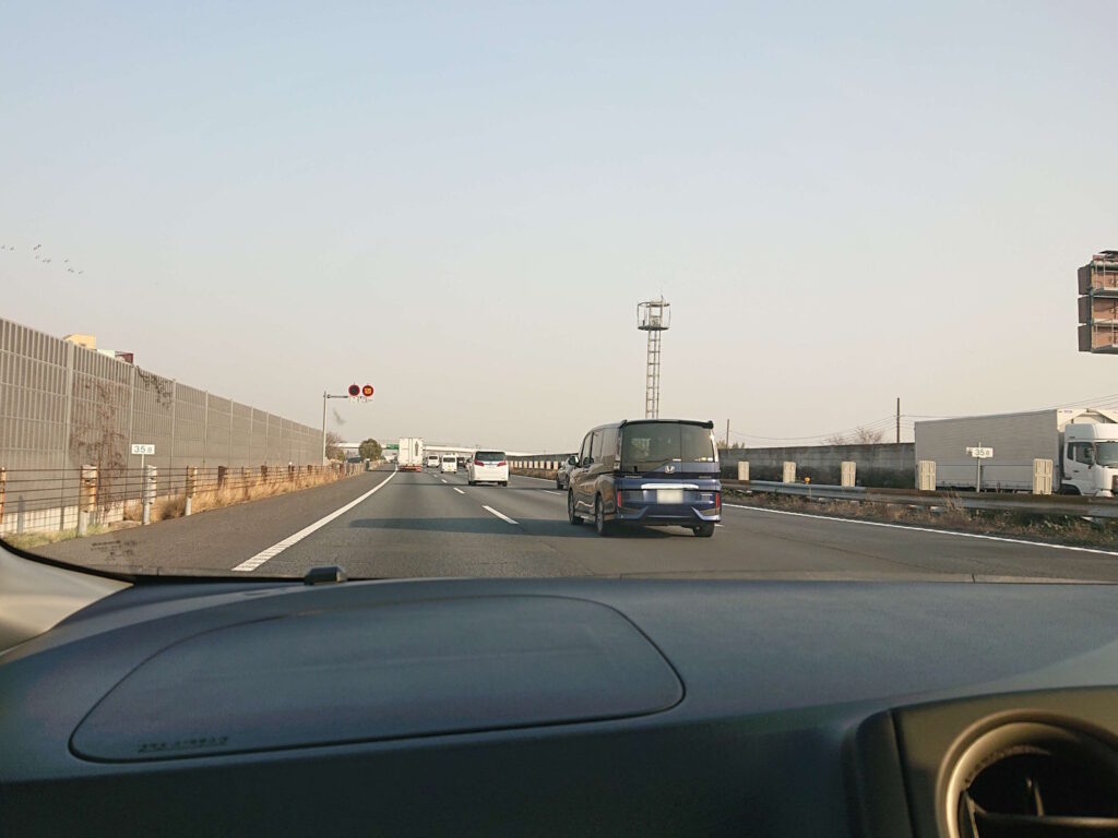 帰りの東北自動車道