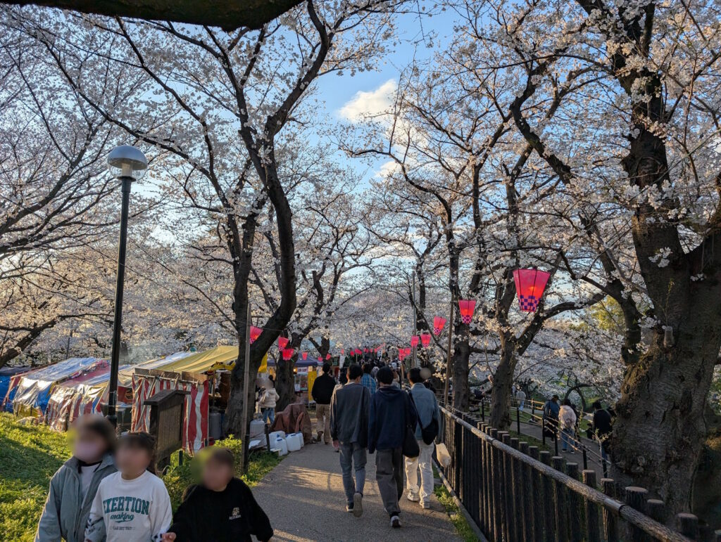 人が混み合っている道