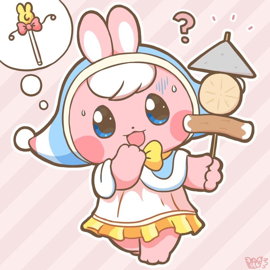 おでんを持つアメリアちゃん