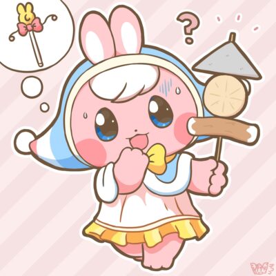 おでんを持つアメリアちゃん