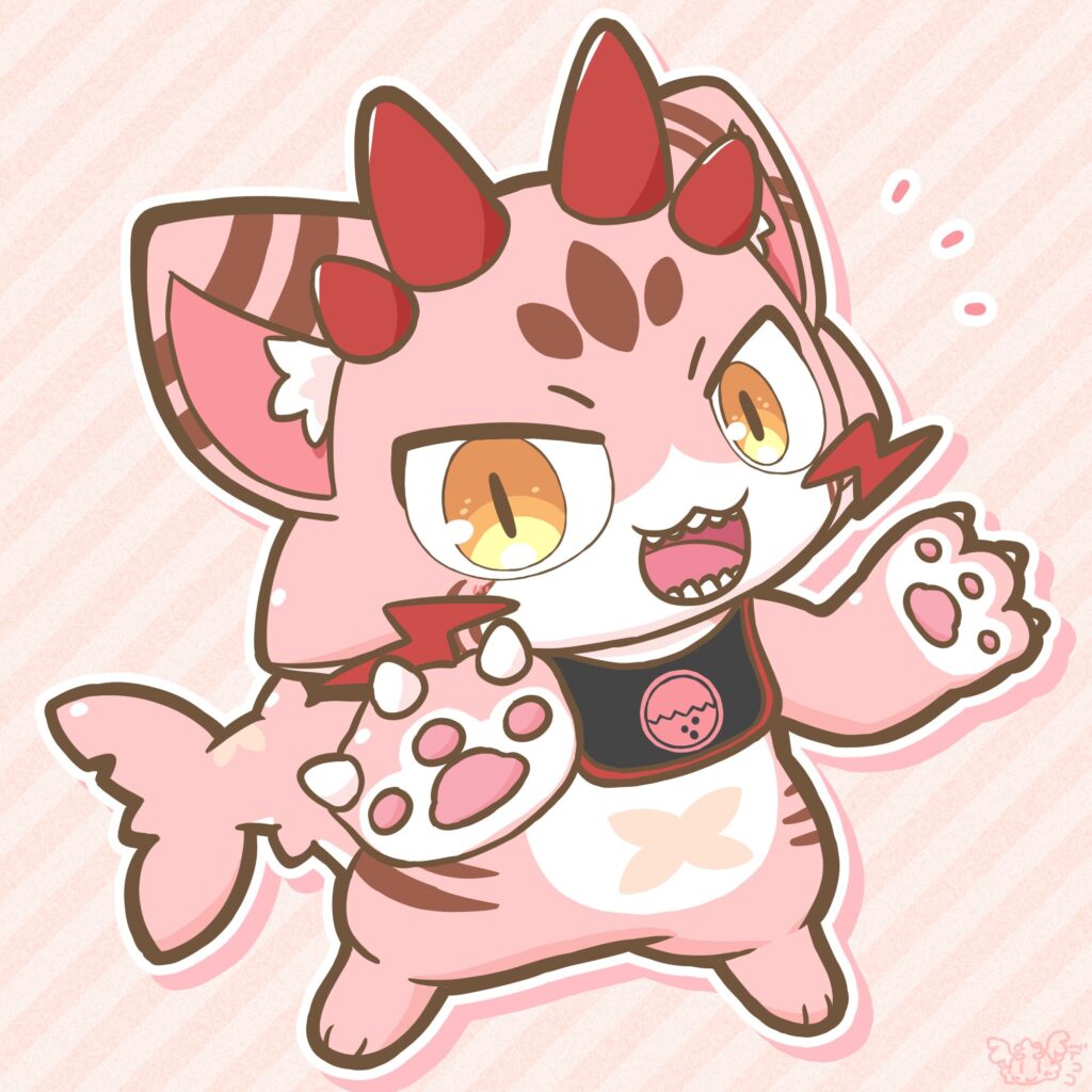 ツメを出すあかいとらさん