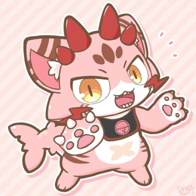 ツメを出すあかいとらさん