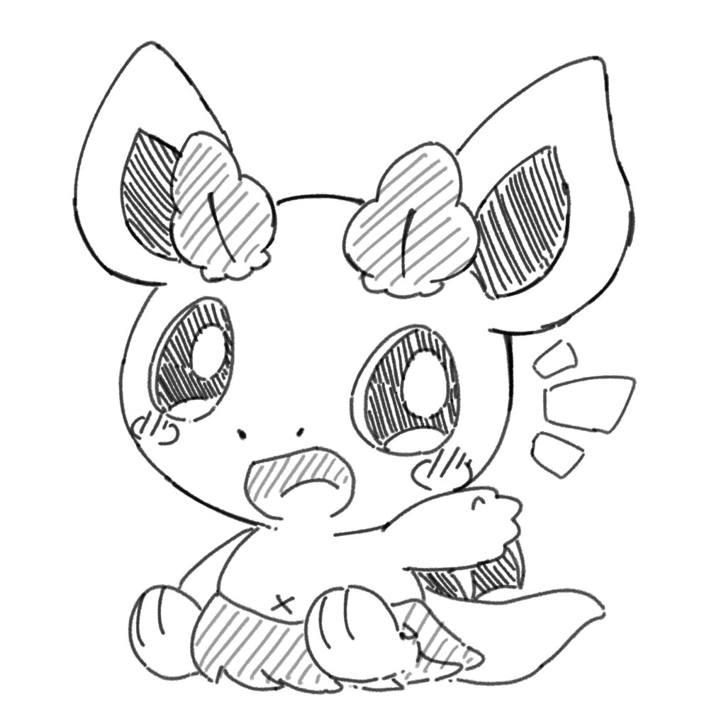 手をあげるカッシーくん