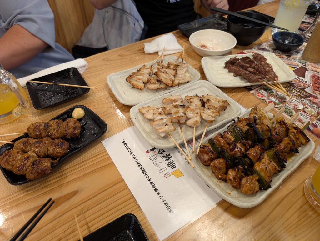 大量に来た焼き鳥