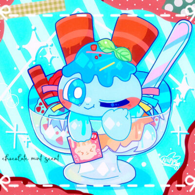 にいぴぴさんが描いていただけたミントくん