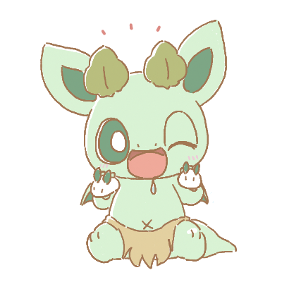 ゆきうさぎを持っているカッシーくん