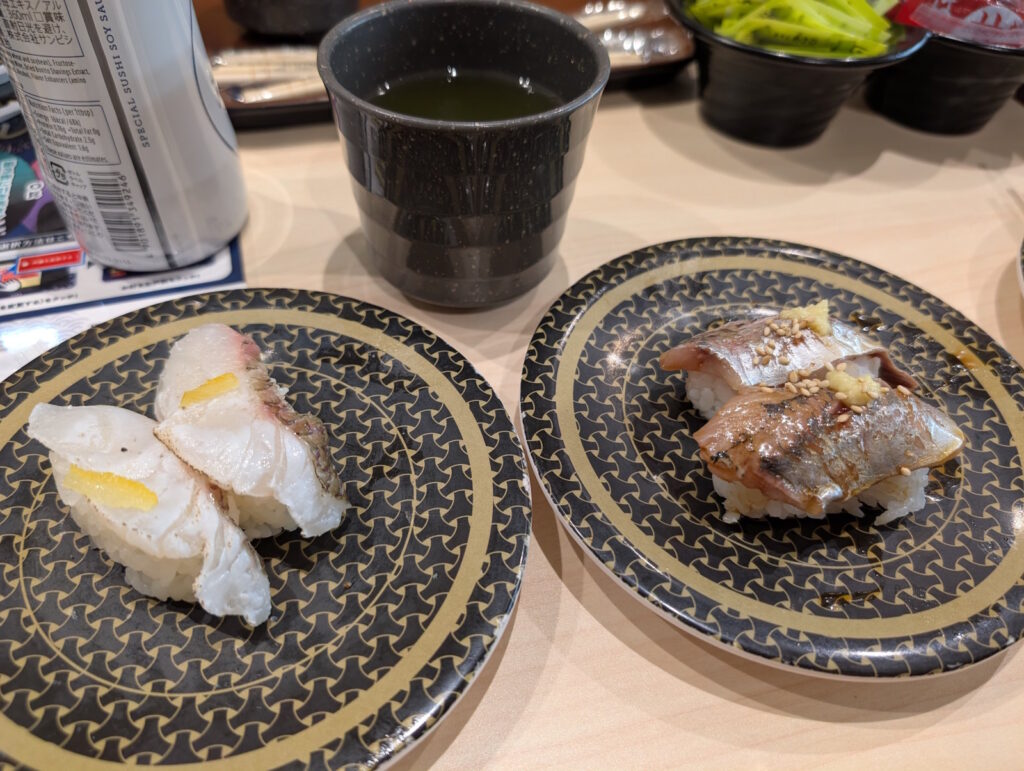 タイとアジのお寿司