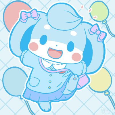 幼稚園児のような格好のとももんくん