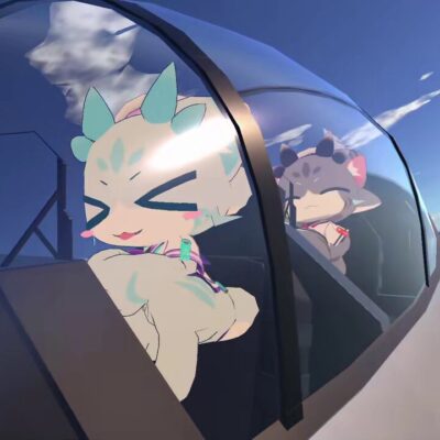 フライトをするふたりのサバキチのスナップショット