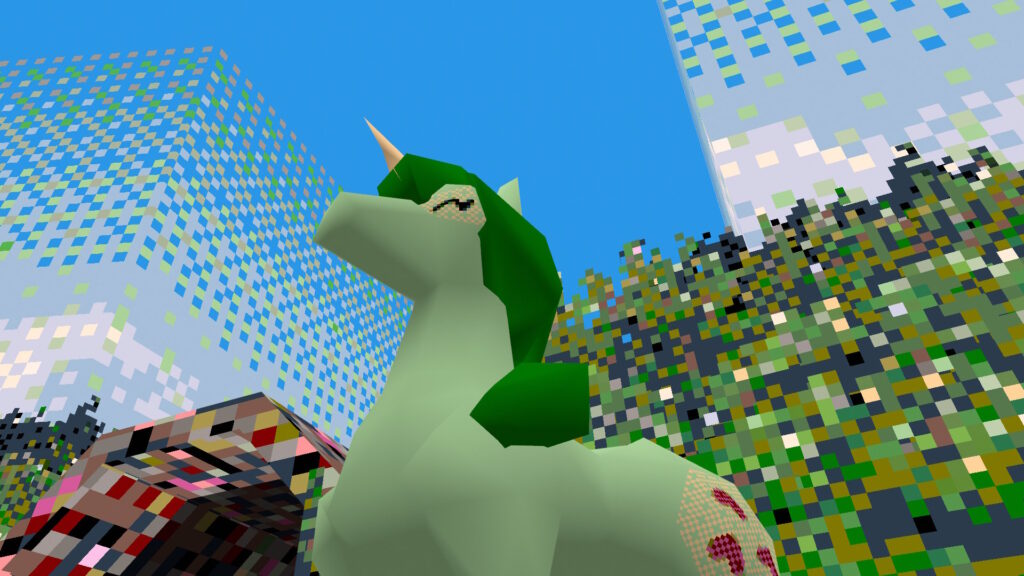 レトロな世界のユニコーン