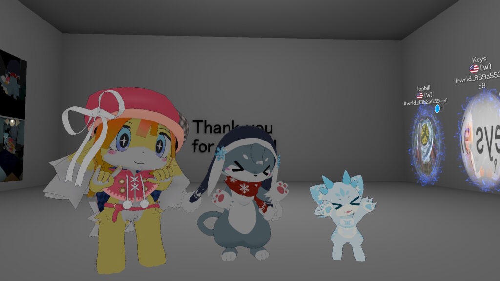 Q_roomでの記念写真