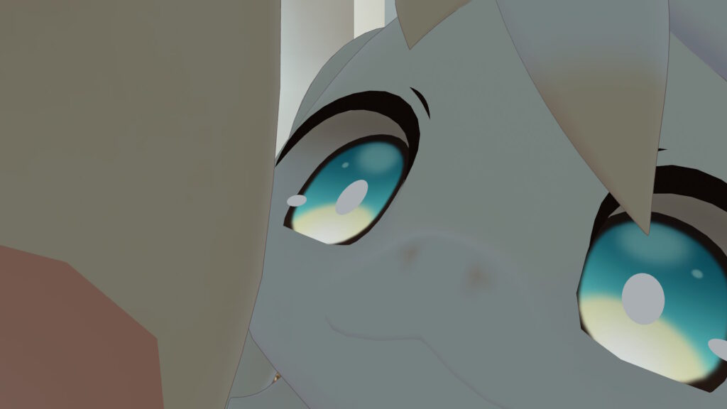 カメラを見つめるたけさん