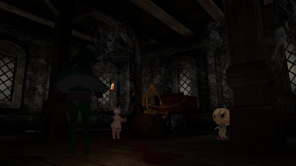 スケルトンがピアノを弾く空間