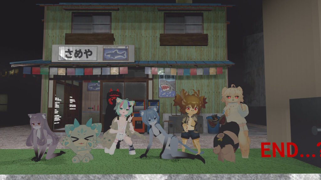 ケモノ達と記念撮影