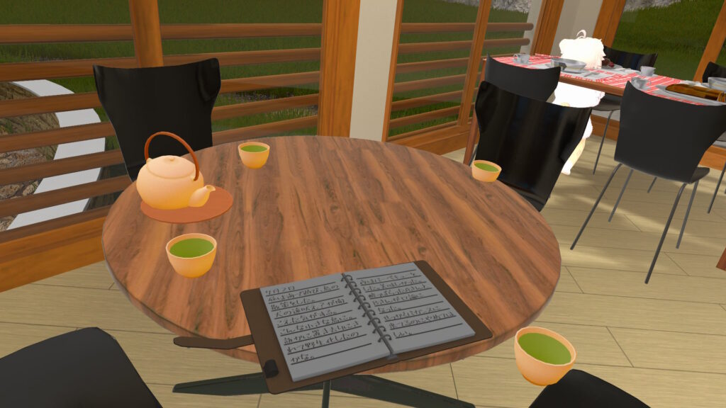 テーブルの上に置かれた日記