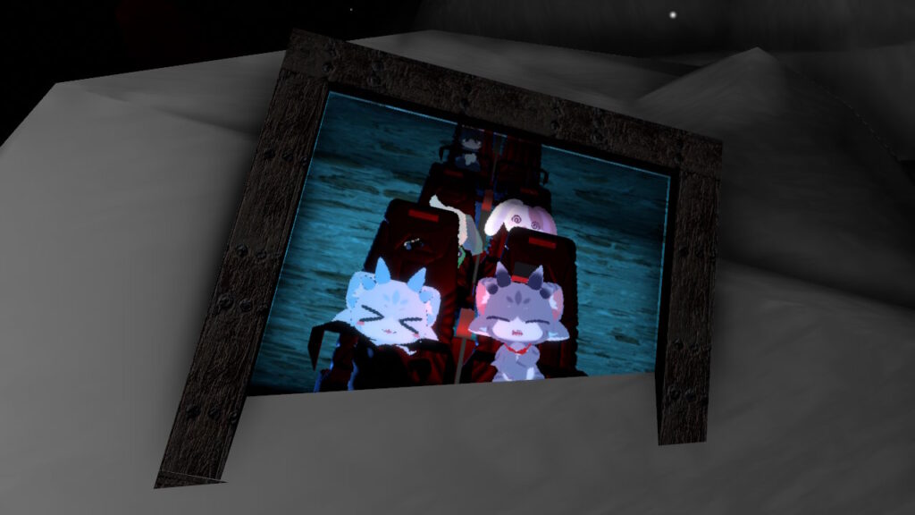 コースターに乗っている最中の写真