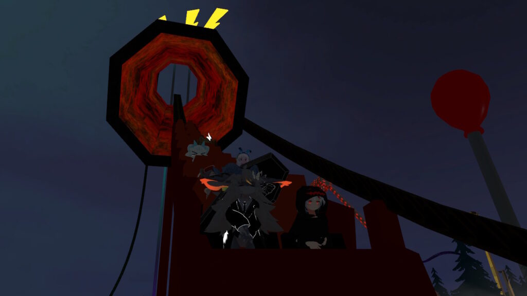 ワールド内を一周するライドアトラクション