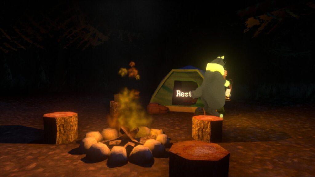 楽しいキャンプ中