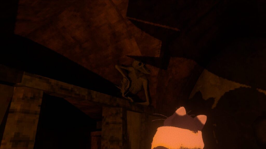 天井にいる謎の生物