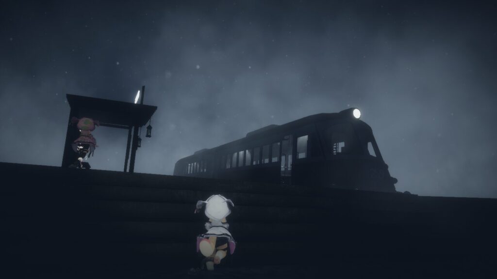 静かな駅と誰も乗っていない列車