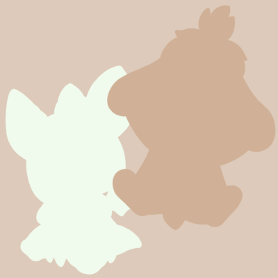 ピッピくんとカッシーくんのシルエット