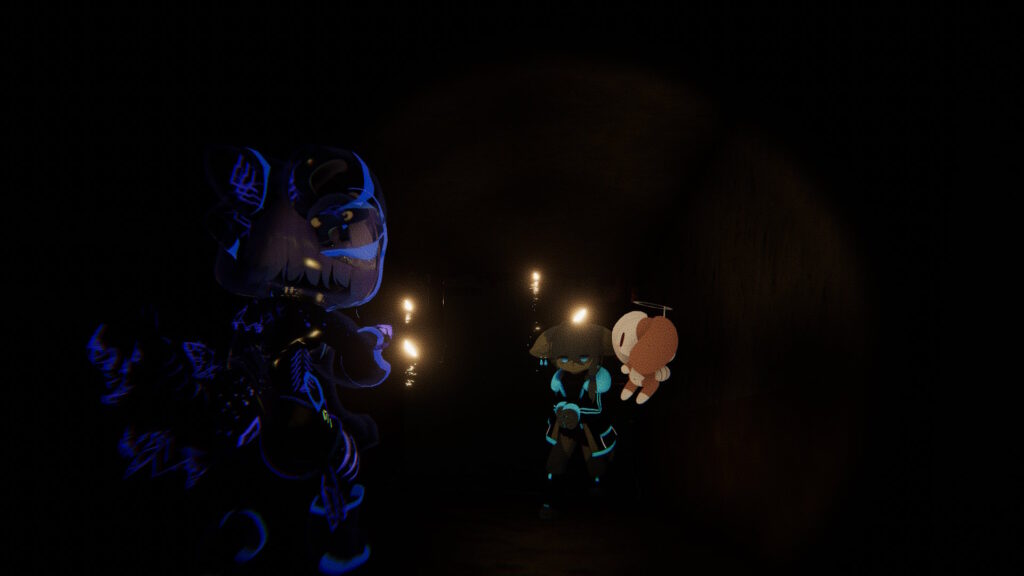 暗い中を探索するよ