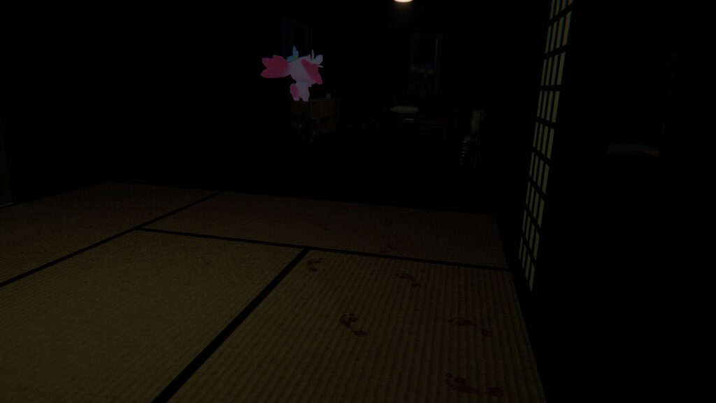 謎の血痕の足跡