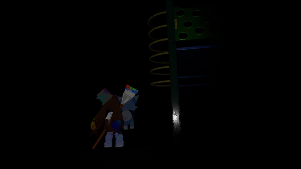 突然暗くなる園内