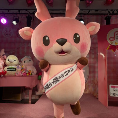 両手を上げるイワシカちゃん