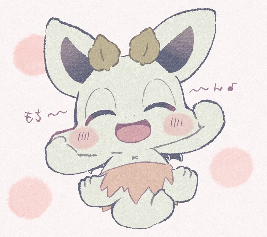 もち~んと頬を引っ張るカッシーくん