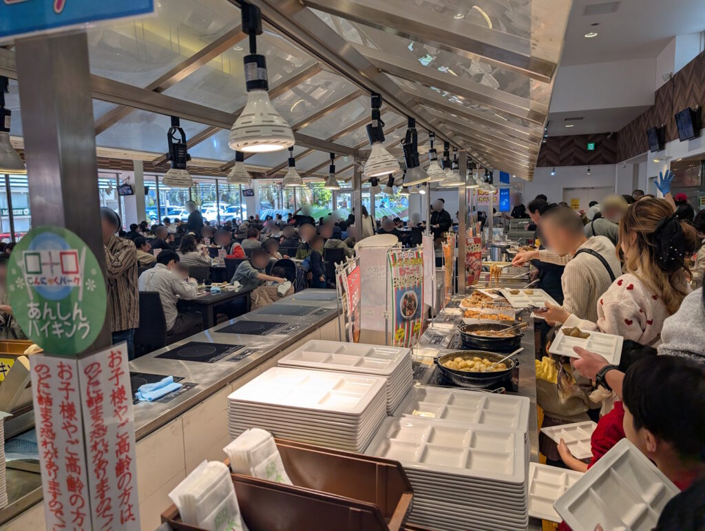 大混雑なこんにゃくバイキング