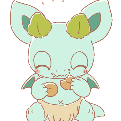 ドーナツをモグモグするカッシーくん