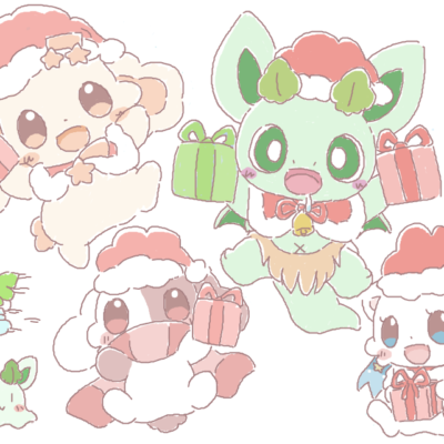プレゼントを持つカッシーくんたちや省エネたち