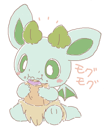 焼き芋をモグモグするカッシーくん