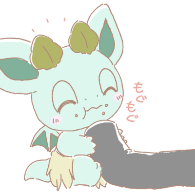 恵方巻をモグモグするカッシーくん