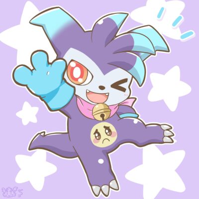 ポーズを決めるMidnyteくん
