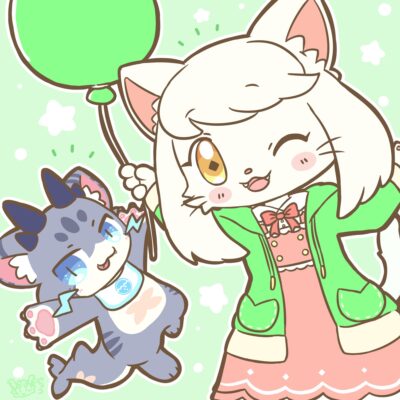 サバキチくんと誕生日を迎えた桜猫ななさん