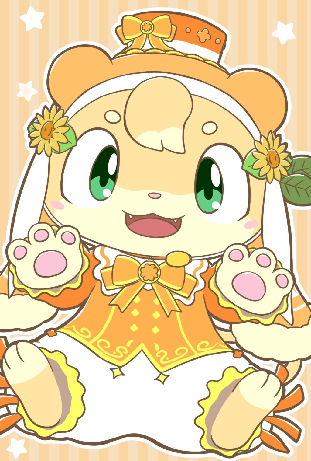 肉球を見せびらかしていそうなひいらぎシャルベくん