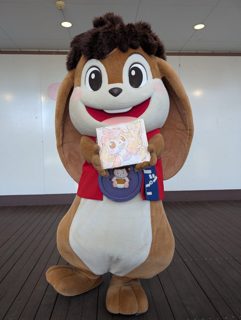 色紙を持つピッピくん