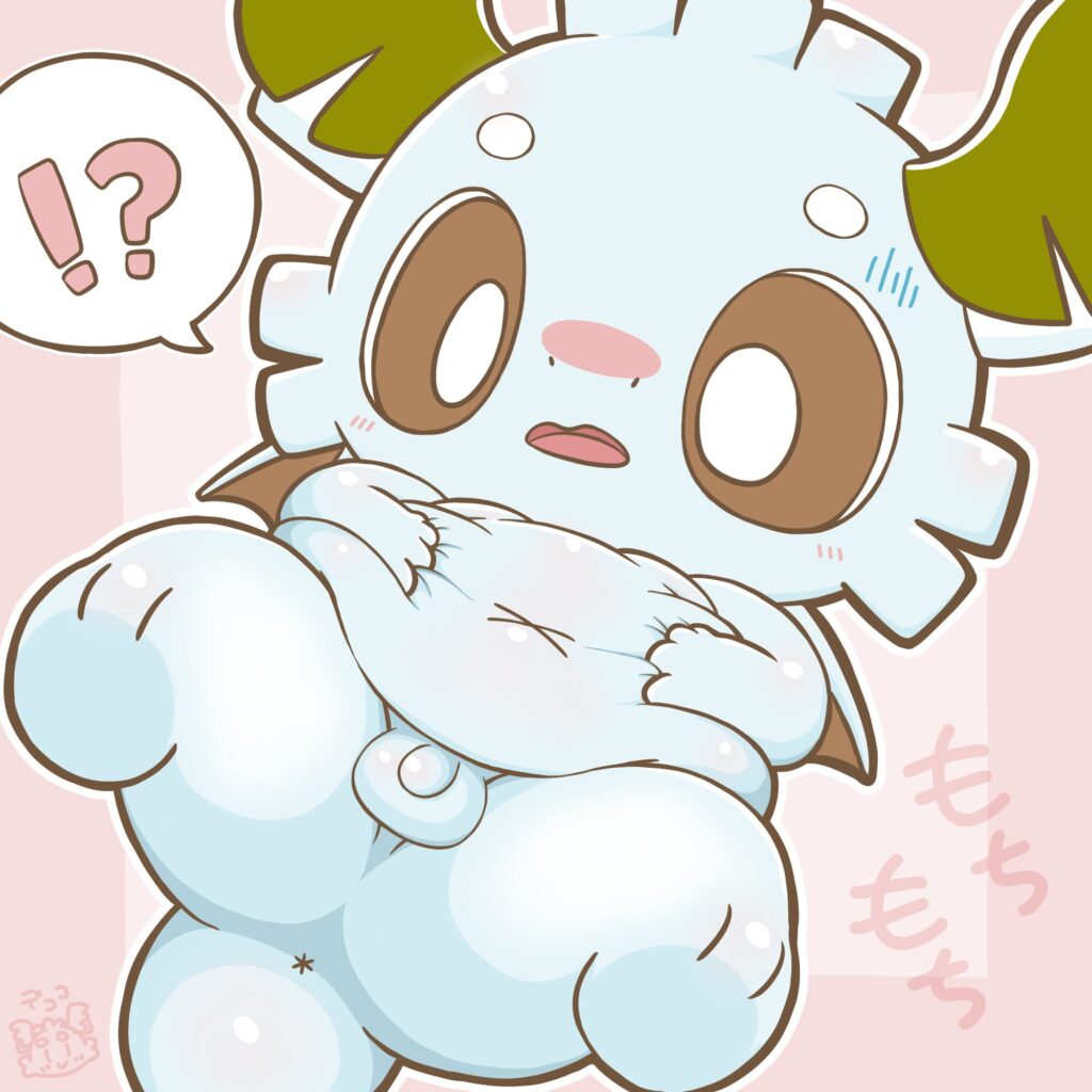 おなかのもちもちを触っているデココくん