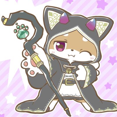 魔法使い衣装のかるびふぇのるとくん