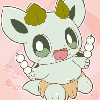 お団子を食べるもちもちなカッシーくん