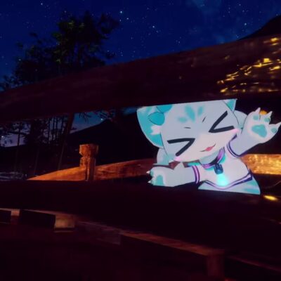 「Endless hug ⁄ 永遠の抱擁」でのサバキチくん （ポスター）