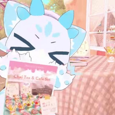 MochiMochi Cafeでのサバキチくん（ポスター）