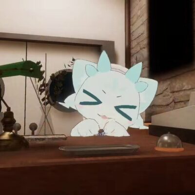 深夜のファミレスでのサバキチくん （ポスター）